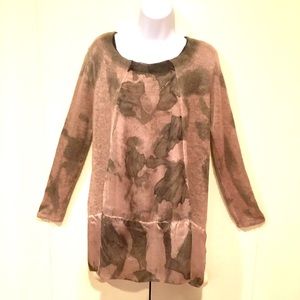 Cherishh sweater tunic, size M, angora, silk, visc